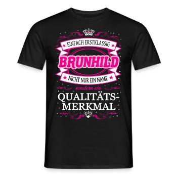 Quality feature Brundhild simply first-class - Men's T-Shirt - black - Front - AI Model Male 178 light (178cm)