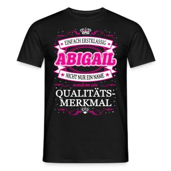 Qualitätsmerkmal Abigail einfach Erstklassig - Männer T-Shirt - Schwarz - Vorne - AI Model Male 178 light (178cm)