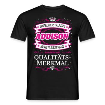 Quality feature Addison simply first-class - Men's T-Shirt - black - Front - AI Model Male 178 light (178cm)