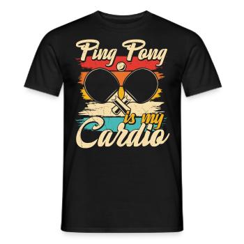 Tischtennis, Tischtennis, Tischtennis - Männer T-Shirt - Schwarz - Vorne - AI Model Male 178 light (178cm)
