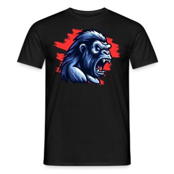 Verrückter Gorilla - Männer T-Shirt - Schwarz - Vorne - AI Model Male 178 light (178cm)