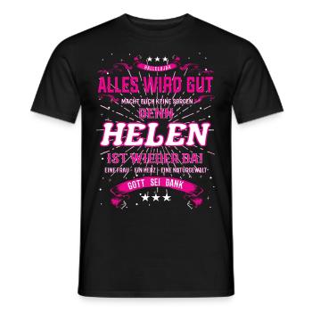 Alles wird gut denn Helen Ist da Outfit - Männer T-Shirt - Schwarz - Vorne - AI Model Male 178 light (178cm)