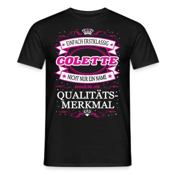 Quality feature Colette simply first-class - Men's T-Shirt - black - Front - AI Model Male 178 light (178cm)