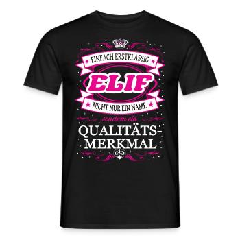 Quality Feature Elif Simply Top Notch Outfit - Men's T-Shirt - black - Front - AI Model Male 178 light (178cm)