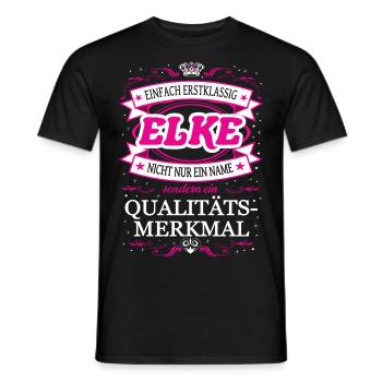 Qualitätsmerkmal Elke einfach Erstklassig Outfit - Männer T-Shirt - Schwarz - Vorne - AI Model Male 178 light (178cm)