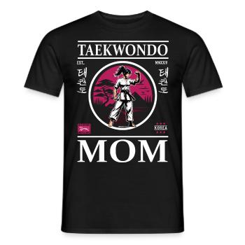 Taekwondo Mom - Arts Martiaux Mom Design - T-shirt homme - noir - Devant - AI Model Male 178 light (178cm)
