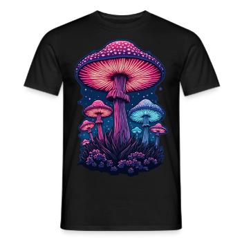 Lebendiger Pilz - Männer T-Shirt - Schwarz - Vorne - AI Model Male 178 light (178cm)