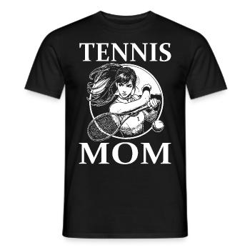 Tennis Mom Design - Tennisspielerin und Mutter - Männer T-Shirt - Schwarz - Vorne - AI Model Male 178 light (178cm)