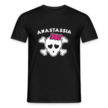Pirate Anastasia Design for Girls and Women - Men's T-Shirt - black - Front - AI Model Male 178 light (178cm)