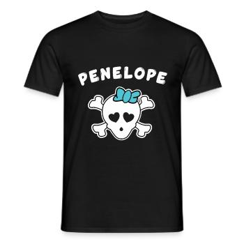 Pirate Penelope Design pour les filles et les femmes - T-shirt homme - noir - Devant - AI Model Male 178 light (178cm)