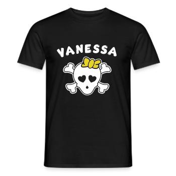 Pirate Vanessa, design for girls and women - Men's T-Shirt - black - Front - AI Model Male 178 light (178cm)