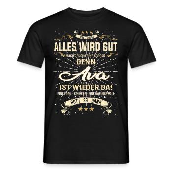 Alles wird gut denn Ava Ist da Outfit - Männer T-Shirt - Schwarz - Vorne - AI Model Male 178 light (178cm)