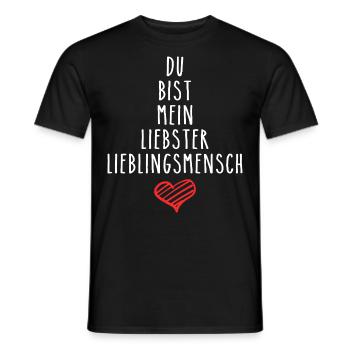 Tu es ma personne préférée - je t’aime - T-shirt homme - noir - Devant - AI Model Male 178 light (178cm)