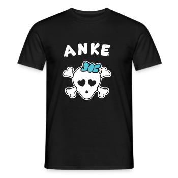 Piratin Anke Design für Mädchen und Frauen - Männer T-Shirt - Schwarz - Vorne - AI Model Male 178 light (178cm)