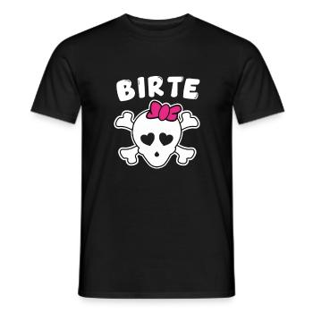 Piratin Birte Design für Mädchen und Frauen - Männer T-Shirt - Schwarz - Vorne - AI Model Male 178 light (178cm)