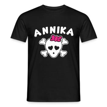 Pirate Annika Design for Girls and Women - Men's T-Shirt - black - Front - AI Model Male 178 light (178cm)