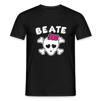 Pirate Beate Design for Girls and Women - Men's T-Shirt - black - Front - AI Model Male 178 light (178cm)