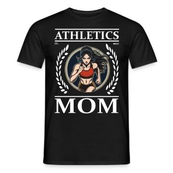 Athletics Mom – Mother and Athlete - Men's T-Shirt - black - Front - AI Model Male 178 light (178cm)