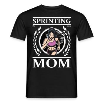 Sprinting Mom – Mutter und Sprinterin - Männer T-Shirt - Schwarz - Vorne - AI Model Male 178 light (178cm)