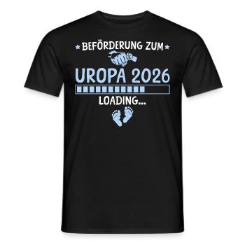 Schwangerschaftsverkündung Werdender Uropa 2026 - Männer T-Shirt - Schwarz - Vorne - AI Model Male 178 light (178cm)