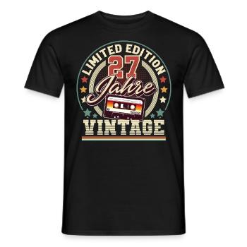 27 Jahre Geburtstag - Männer T-Shirt - Schwarz - Vorne - AI Model Male 178 light (178cm)