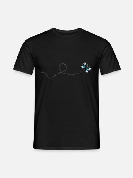 Schmetterling - Männer T-Shirt - Schwarz