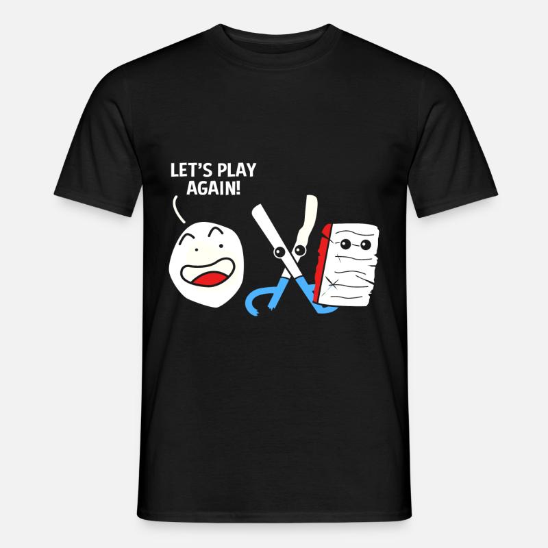 Schere Stein Papier - Männer T-Shirt - Schwarz