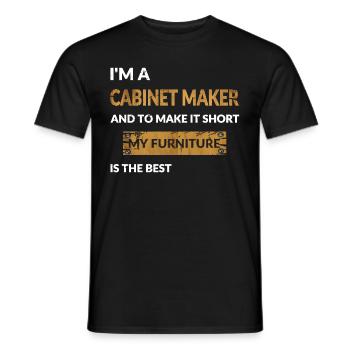 Menuisiers menuisiers menuisiers - T-shirt homme - noir - Devant - AI Model Male 178 light (178cm)