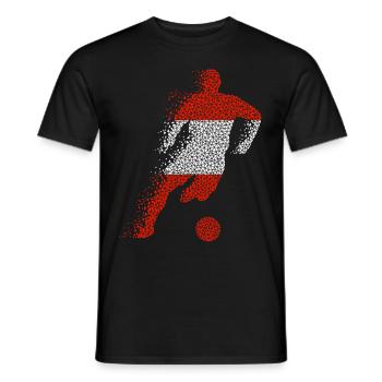 Austria Football Jersey Flag Austria - Men's T-Shirt - black - Front - AI Model Male 178 light (178cm)