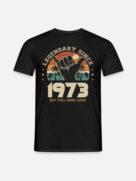Geburtstag Jahrgang 1973 Cooles Surfgeschenk 50 Jahre - Männer T-Shirt - Schwarz