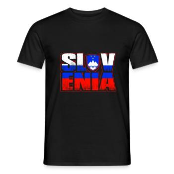 Slowenien - Männer T-Shirt - Schwarz - Vorne - AI Model Male 178 light (178cm)
