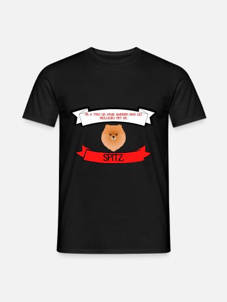 Ange gardien mais les meilleurs ont un spitz - T-shirt homme - noir