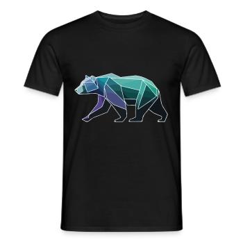 Polygone d’ours - T-shirt homme - noir - Devant - AI Model Male 178 light (178cm)