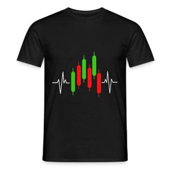 Bourse - T-shirt homme - noir - Devant - AI Model Male 178 light (178cm)