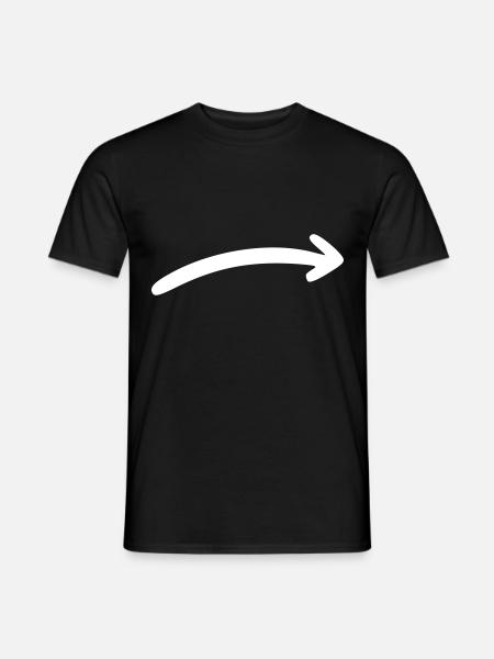 Arrow drawing sketch white - Men's T-Shirt - black