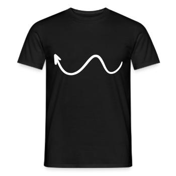 Flèche dessin esquisse blanc - T-shirt homme - noir - Devant - AI Model Male 178 light (178cm)