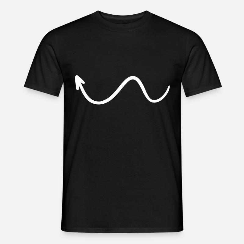 Flèche dessin esquisse blanc - T-shirt homme - noir