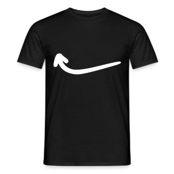 Flèche dessin esquisse blanc - T-shirt homme - noir - Devant - AI Model Male 178 light (178cm)