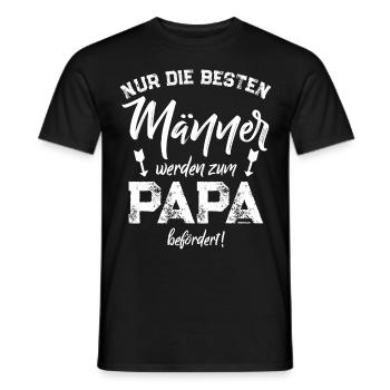 Future Father Gift - promu papa - T-shirt homme - noir - Devant - AI Model Male 178 light (178cm)