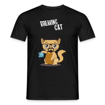 Sweet cat Heisenberg Cat Meth Blue - Men's T-Shirt - black - Front - AI Model Male 178 light (178cm)
