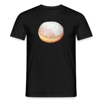 Berliner Pfannkuchen Fasching Geschnek design - Men's T-Shirt - black - Front - AI Model Male 178 light (178cm)