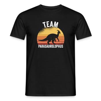 Team Parasaurolophus Birthday Kids Art - Men's T-Shirt - black - Front - AI Model Male 178 light (178cm)