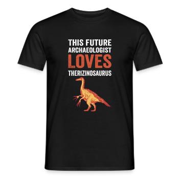 Therizinosaurus Birthday Kids Design - Men's T-Shirt - black - Front - AI Model Male 178 light (178cm)