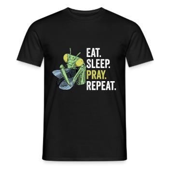 Insect Enthusiast Praying Mantis Lover - Männer T-Shirt - Schwarz - Vorne - AI Model Male 178 light (178cm)