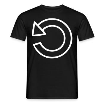 Arrow drawing sketch white - Men's T-Shirt - black - Front - AI Model Male 178 light (178cm)