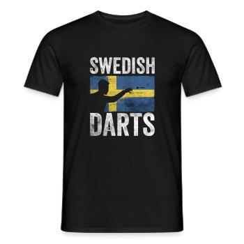 Chilean Darts Hobby Dart Player Vintage Flag - Men's T-Shirt - black - Front - AI Model Male 178 light (178cm)