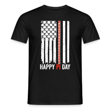 American Flag Pi Day 2023 For Math Nerds - Männer T-Shirt - Schwarz - Vorne - AI Model Male 178 light (178cm)
