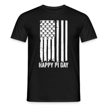 American Flag Pi Day 2023 For Math Nerds - Männer T-Shirt - Schwarz - Vorne - AI Model Male 178 light (178cm)