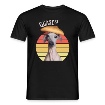 Quaso Croissant Meme Geschenk für Frauen - Männer T-Shirt - Schwarz - Vorne - AI Model Male 178 light (178cm)