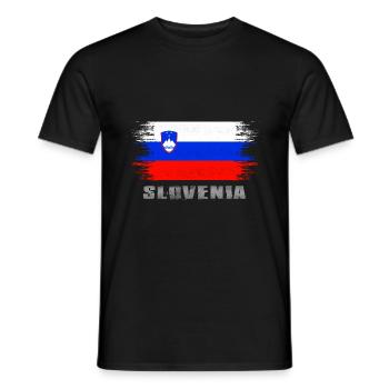 Slovénie - T-shirt homme - noir - Devant - AI Model Male 178 light (178cm)